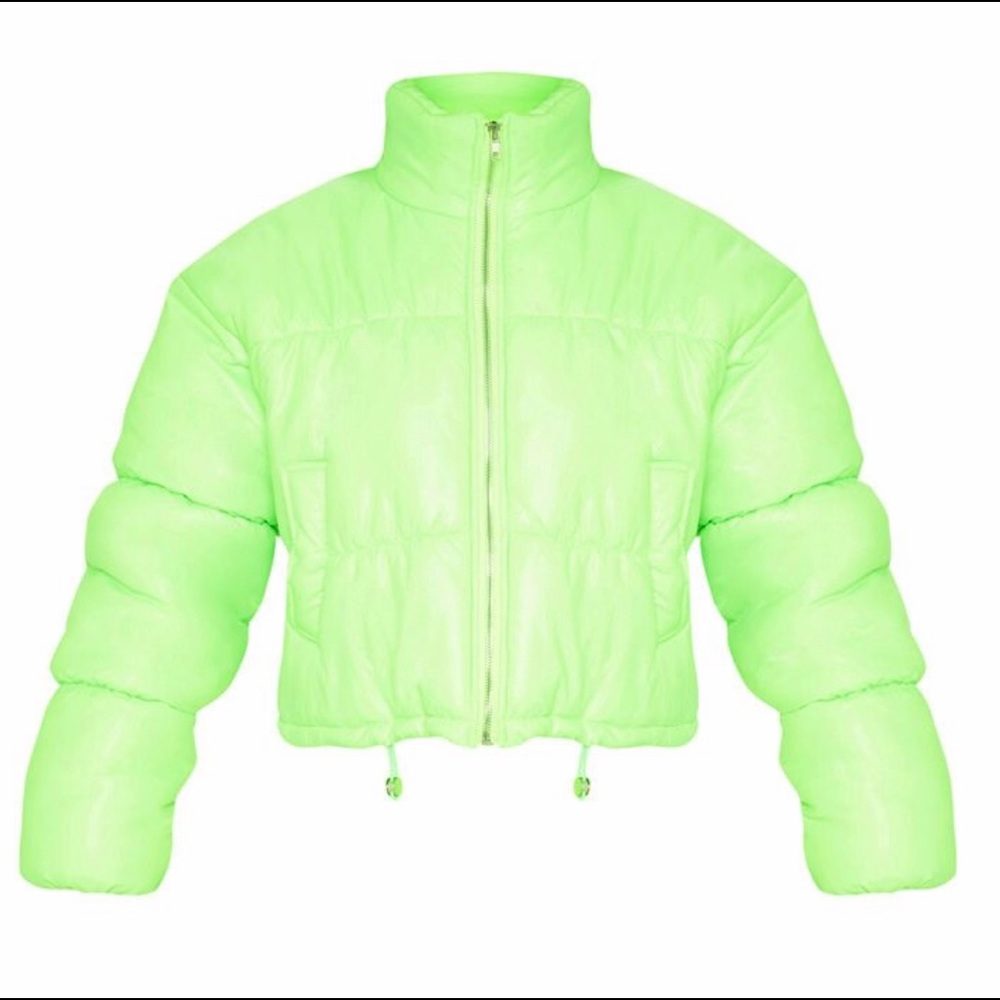 Neon Cropped Puffer Jacket